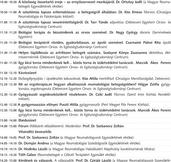 Programváltozások, új programok