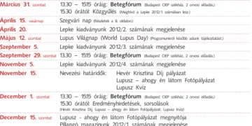 Eseménynaptár 2012. Tervezett programok és kiadványok